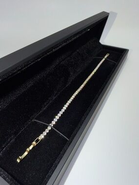 Gold Tennis Bracelet - 2mm